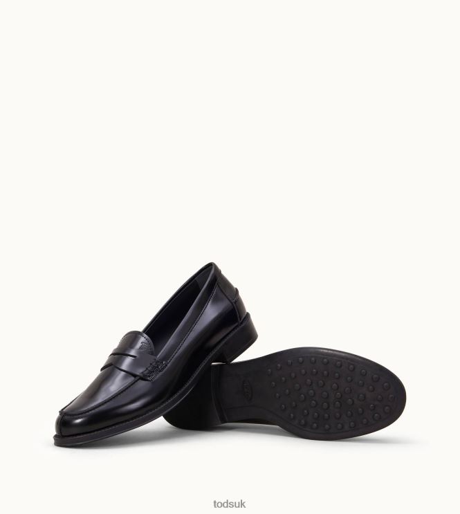 Tod's Women Leather Loafers 602L8426 Black