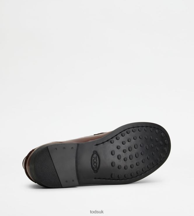 Tod's Women Loafers in Leather 602L8419 Brown