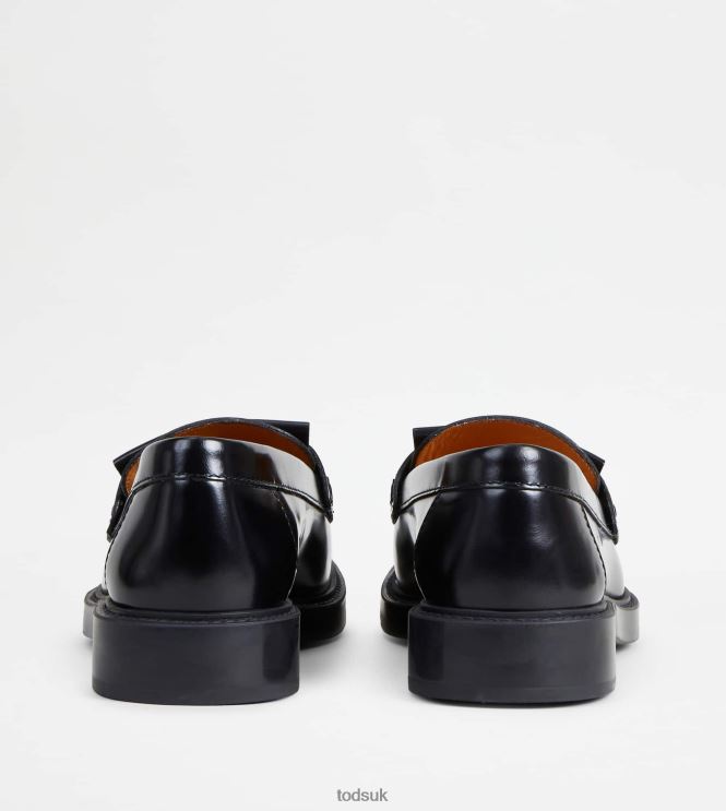 Tod's Women T Timeless Loafers in Leather 602L8422 Black