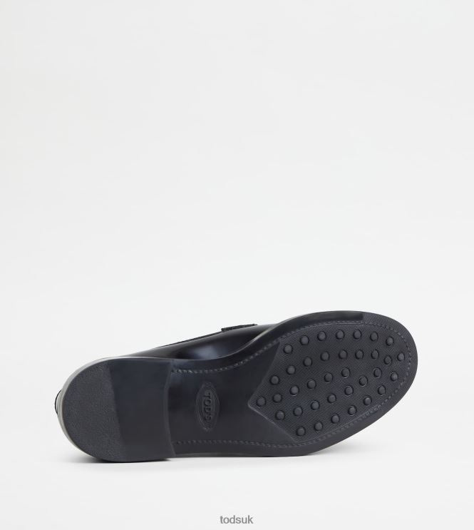Tod's Women T Timeless Loafers in Leather 602L8422 Black