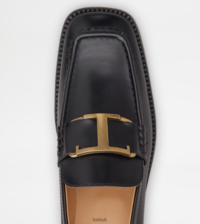 Tod's Women T Timeless Loafers in Leather 602L8456 Black