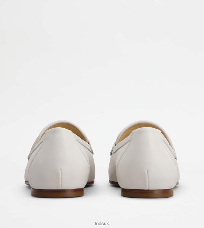 Tod's Women T Timeless Loafers in Leather 602L8459 White