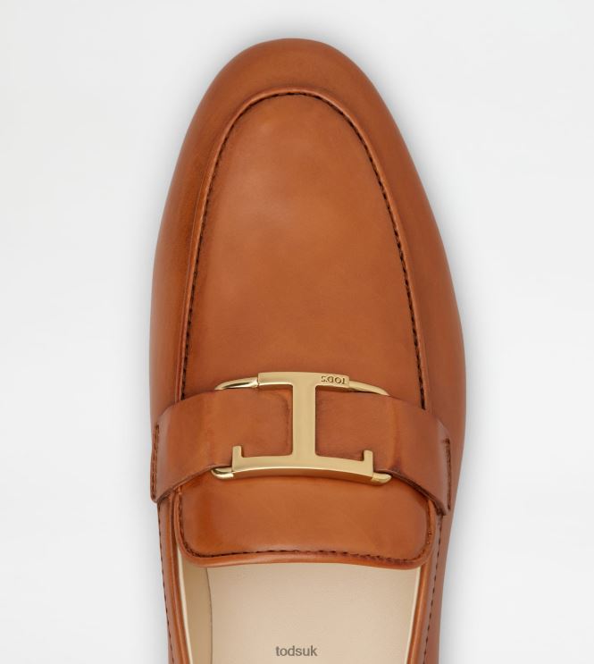 Tod's Women T Timeless Loafers in Leather 602L845 Brown