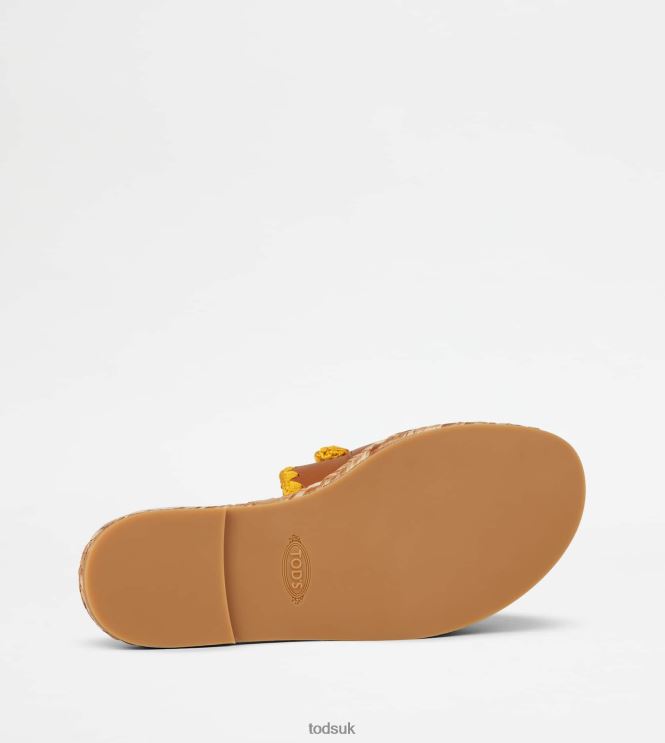 Tod's Women Kate Sandals in Leather 602L84195 Brown