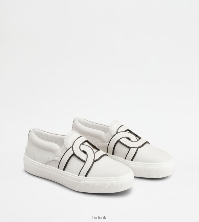 Tod's Women Kate Slip-Ons in Leather 602L84149 White