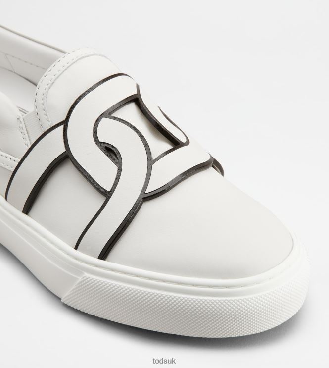Tod's Women Kate Slip-Ons in Leather 602L84149 White