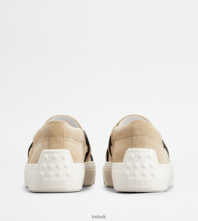 Tod's Women Kate Slip-Ons in Suede 602L84151 Beige