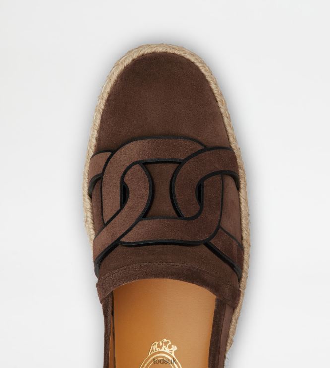 Tod's Women Kate Slip-ons in Suede 602L84201 Brown