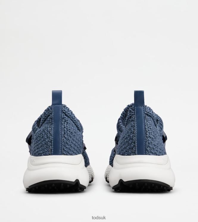 Tod's Women Slip-On Sneakers in Fabric 602L84122 Blue
