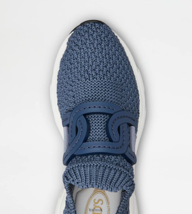 Tod's Women Slip-On Sneakers in Fabric 602L84122 Blue