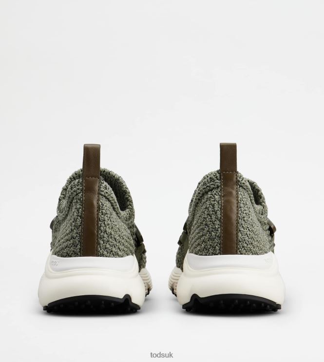 Tod's Women Slip-On Sneakers in Fabric 602L84123 Green