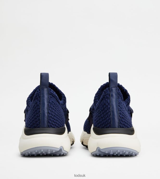 Tod's Women Slip-On Sneakers in Fabric 602L84127 Blue