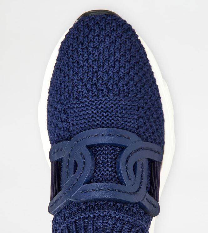 Tod's Women Slip-On Sneakers in Fabric 602L84127 Blue