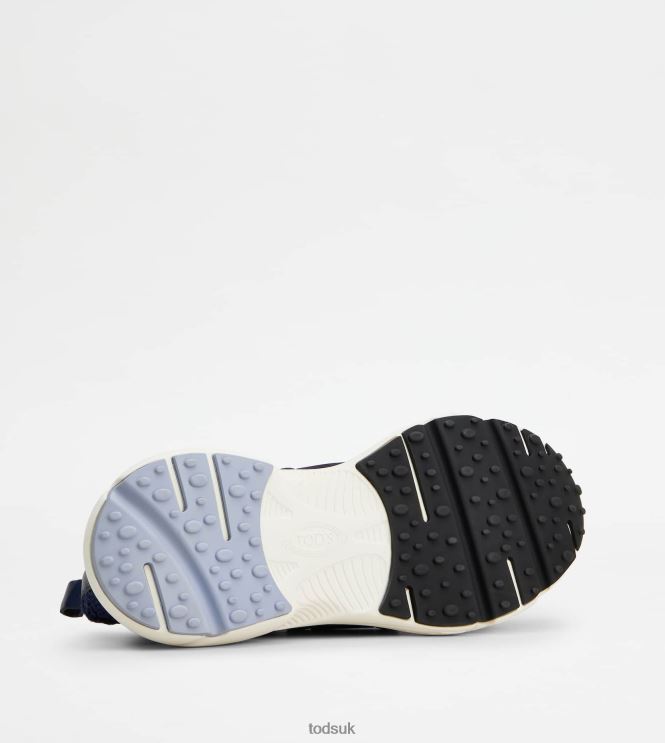 Tod's Women Slip-On Sneakers in Fabric 602L84127 Blue