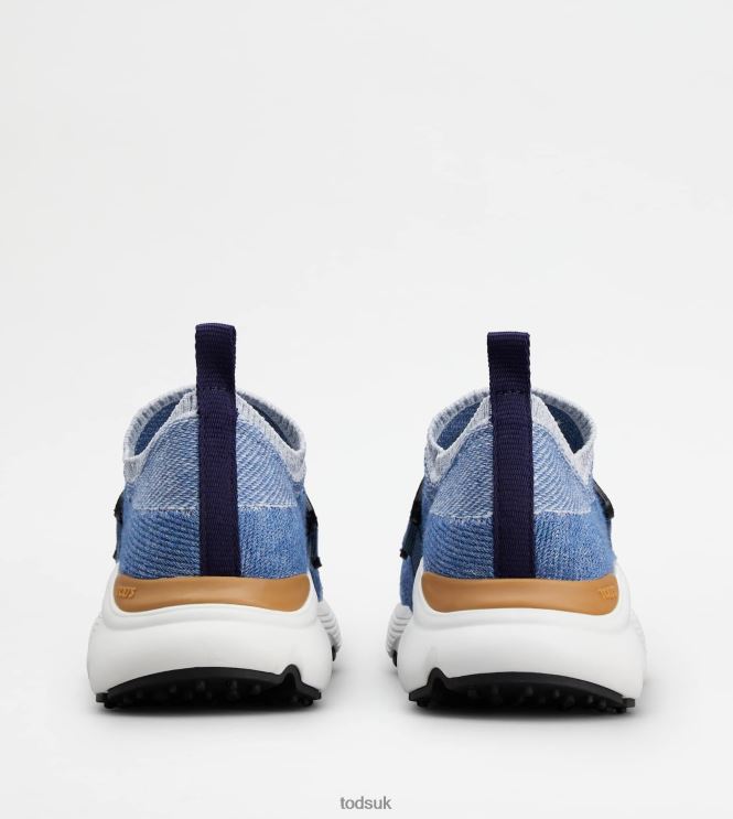 Tod's Women Slip-on Sneakers in Denim 602L84120 Blue/Light Blue