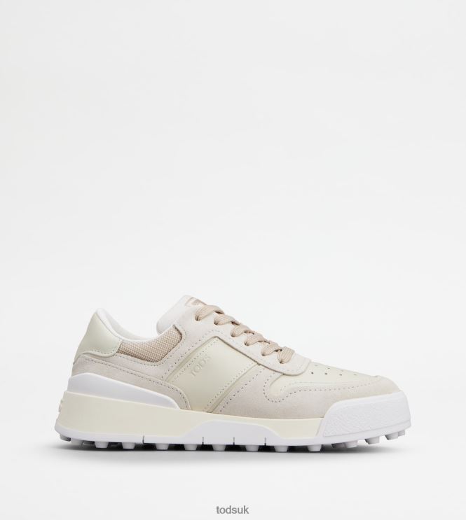 Tod's Women Sneakers in Suede and Smooth Leather 602L84129 Off White