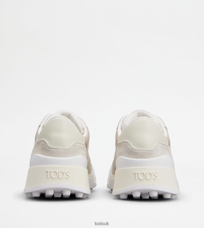 Tod's Women Sneakers in Suede and Smooth Leather 602L84129 Off White
