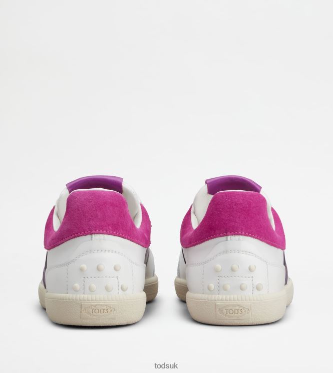 Tod's Women Tabs Sneakers in Leather 602L84142 White/Violet