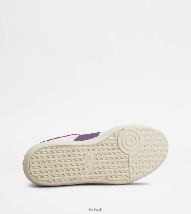 Tod's Women Tabs Sneakers in Leather 602L84142 White/Violet